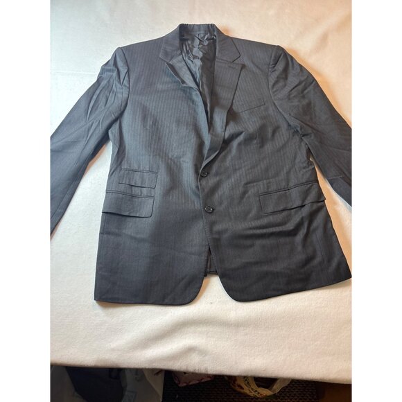 Ralph Lauren Purple Label Mens Grey Pinstripe Two-Button Suit Jacket 46 - Picture 1 of 14